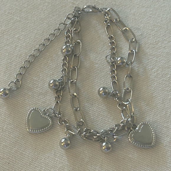 🎅🏻 CHRISTMAS INSPIRATION OF LOVE HEART SHAPED CHARMS MULTI-LAYER BRACELET NEW - Picture 4 of 4